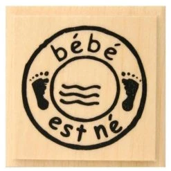 Meilleure vente 💯 Aladine Tampon Bois Tampon Naissance Bébé Est Né 😉