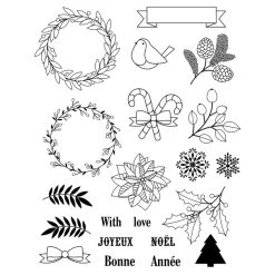 Meilleure affaire 🔔 Artemio Tampon Transparent Tampons Clear - Joyeux Noël - 21 Pcs ⌛ -Tampons scrap Soldes unnamed file 624