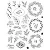 Acheter ❤️ Tampon Transparent Tampon Clear Artemio - Splendid 🎁 Christmas - Feuillage - 26 Pcs 🔔