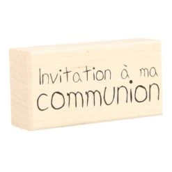 Le moins cher 🛒 Tampon Bois ARTEMIO "Invitation à Ma Communion" 🌟