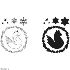 Bon marché 🤩 Dies Noël Kit Matrice De Coupe Et Tampon Clear Artemio - Isatis - 10 Pcs 😀 -Tampons scrap Soldes unnamed file 66