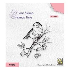 Nouveau ❤️ Tampon Transparent Clear Stamp Scrapbooking Nellie S Choice OISEAU SUR BRANCHE 049 🧨