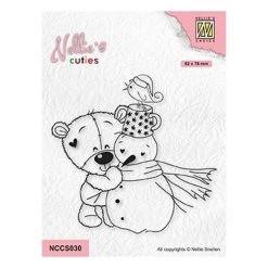 Tout neuf 🤩 Tampon Transparent Clear Stamp Scrapbooking Nellie S Choice NOUNOURS BONHOMME DE NEIGE 030 ⌛