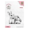 Nouveau 👍 Tampon Transparent Clear Stamp Scrapbooking Nellie S Choice DEUX LAPINS 026 ❤️