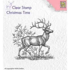 Acheter ✨ Tampon Transparent Clear Stamp Scrapbooking Nellie S Choice CERF FORET 020 🥰