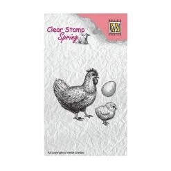 Coupon 🎉 Tampon Transparent Clear Stamp Scrapbooking Nellie S Choice POULE OEUF POUSSIN 004 😉