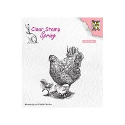 Acheter 🔔 Tampon Transparent Clear Stamp Scrapbooking Nellie S Choice POULE POUSSIN 015 🧨