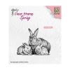 Meilleur prix 💯 Tampon Transparent Clear Stamp Scrapbooking Nellie S Choice FAMILLE LAPIN 010 🎉