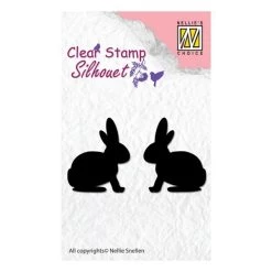 Remise ✔️ Tampon Transparent Clear Stamp Scrapbooking Nellie S Choice DEUX LAPINS 030 🛒