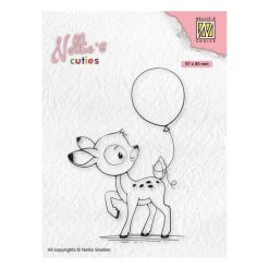 Nouveau 😀 Tampon Transparent Clear Stamp Scrapbooking Nellie S Choice BAMBI BALLON ENFANT 008 ❤️