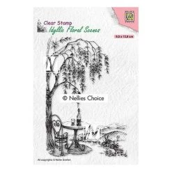 Grosses soldes ⭐ Tampon Transparent Clear Stamp Scrapbooking Nellie S Choice ARBRE REPOS TABLE CHAISE 031 👏