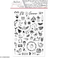 Nouveau 🔔 Aladine Kit Tampon Tampons Stampo Bullet Journal - Eté - 52 Pcs ✨