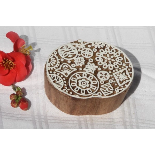Meilleure vente ✨ Ethnique Création Tampon Bois Tampon Batik En Bois, Pochoir Pomme, Tampon Encreur 👍 1 Meilleure vente ✨ Ethnique Création Tampon Bois Tampon Batik En Bois, Pochoir Pomme, Tampon Encreur 👍