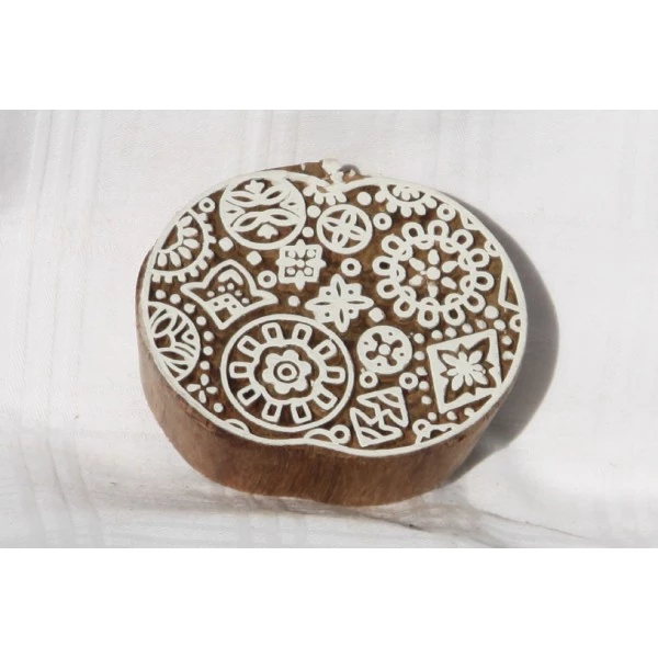 Meilleure vente ✨ Ethnique Création Tampon Bois Tampon Batik En Bois, Pochoir Pomme, Tampon Encreur 👍 2 Meilleure vente ✨ Ethnique Création Tampon Bois Tampon Batik En Bois, Pochoir Pomme, Tampon Encreur 👍 – Image 2
