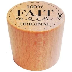 Le moins cher 💯 Tampon Bois Aladine - Fait Main - 3 X 3 Cm 😍