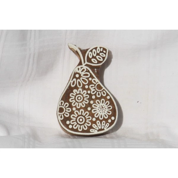 Budget 👍 Ethnique Création Tampon Bois Tampon Batik En Bois, Pochoir Poire, Tampon Encreur 🔔 2 Budget 👍 Ethnique Création Tampon Bois Tampon Batik En Bois, Pochoir Poire, Tampon Encreur 🔔 – Image 2