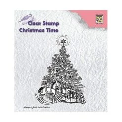 Sortie 😉 Tampon Transparent Clear Stamp Scrapbooking Nellie's Choice SAPIN CADEAU 017 ✔️