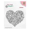 Meilleur prix 😍 Tampon Transparent Clear Stamp Scrapbooking Nellie's Choice MANDALA’S COEUR 001 🛒