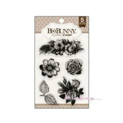 Meilleur prix 🤩 Tampon Transparent Tampon Floral Stamp Bo Bunny - 5 Pièces 🥰
