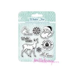 De gros ⭐ Tampon Transparent Tampons Transparents Winter Joy - Scrapberry's - 8 Pièces ✔️
