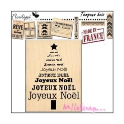 Remise 🔔 Tampon Bois Sapin Texte Florilèges Design 🛒