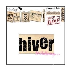 Meilleur prix 😍 Tampon Bois Hiver à Volutes Florilèges Design 👍