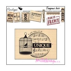 Bon marché ⌛ Tampon Bois Tu Es Unique Florilèges Design ⌛