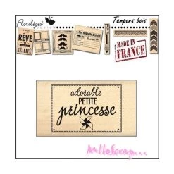 Tout neuf 🤩 Tampon Bois Petite Princesse Florilèges Design ❤️