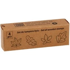 Coupon 🤩 Artemio Tampon Bois Set De Tampons Bois - Feuilles - 20 X 20 Mm - 4 Pcs 🥰