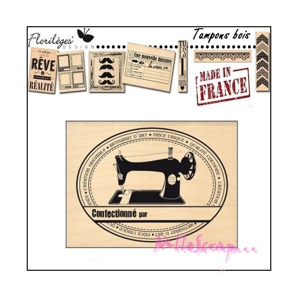 Meilleure affaire ⌛ Tampon Bois Pièce Unique Florilèges Design 🤩 1 Meilleure affaire ⌛ Tampon Bois Pièce Unique Florilèges Design 🤩