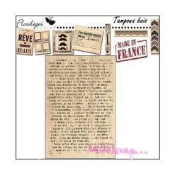 Sortie 👍 Tampon Bois Texte Grunge Florilèges Design ⭐