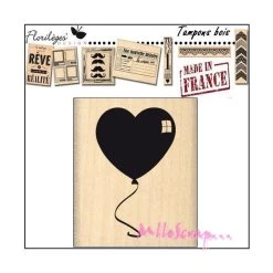 Coupon 👏 Tampon Bois Tampon Ballon Cœur Florilèges Design ✔️