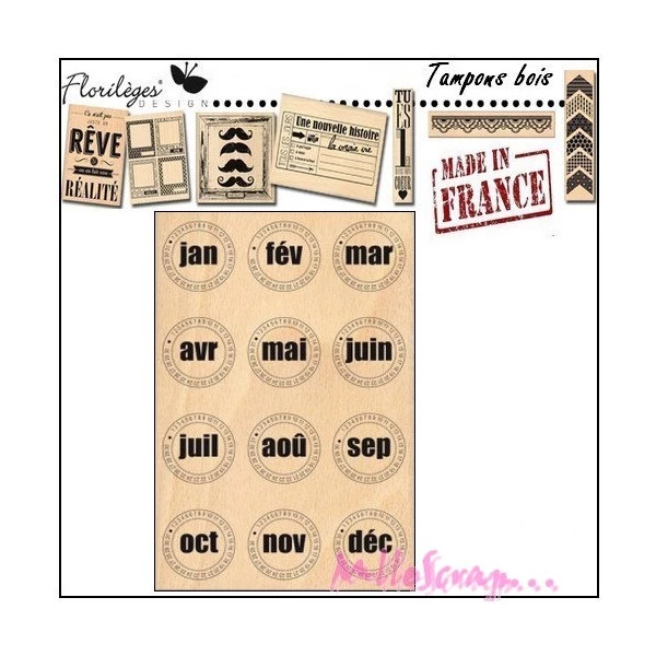 Le moins cher 🎁 Tampon Bois Bulles De Mois Florilèges Design 🔥 1 Le moins cher 🎁 Tampon Bois Bulles De Mois Florilèges Design 🔥