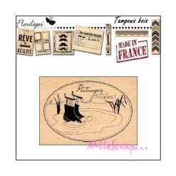 Tout neuf 🥰 Tampon Bois Patauger Dans Les Flaques Florilèges Design 🔔