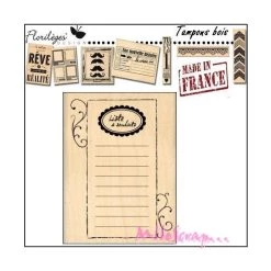 Promo ✨ Tampon Bois Liste De Souhaits Florilèges Design 😍