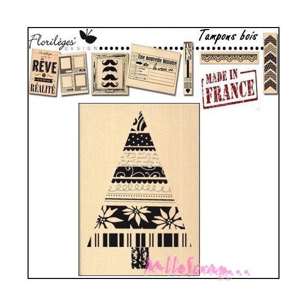 Nouveau 😍 Tampon Bois Grand Sapin Florilèges Design ✔️ 1 Nouveau 😍 Tampon Bois Grand Sapin Florilèges Design ✔️