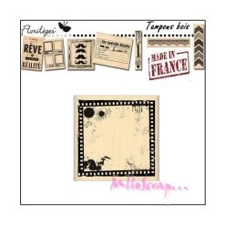 Meilleur prix 🛒 Tampon Bois Cadre Photo Florilèges Design 🤩