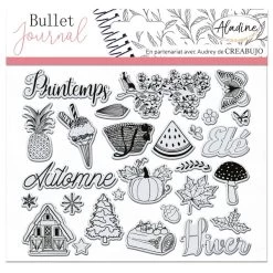 Tout neuf ✨ Aladine Tampon Transparent Tampons Clear Stampon Bullet Journal - Saisons - 26 Pcs ❤️