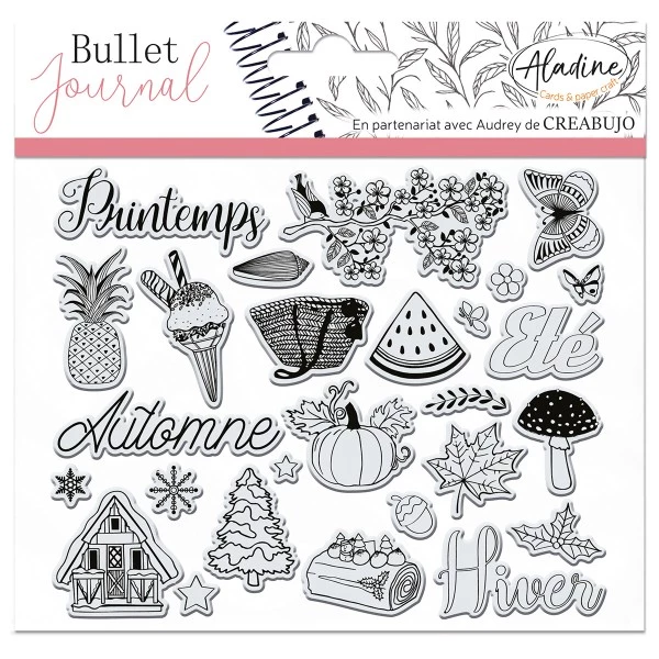Tout neuf ✨ Aladine Tampon Transparent Tampons Clear Stampon Bullet Journal - Saisons - 26 Pcs ❤️ 1 Tout neuf ✨ Aladine Tampon Transparent Tampons Clear Stampon Bullet Journal - Saisons - 26 Pcs ❤️