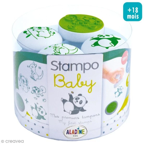 Bon marché 🥰 Aladine Tampon Enfant Tampons Stampo Baby - Animaux 🤩 1 Bon marché 🥰 Aladine Tampon Enfant Tampons Stampo Baby - Animaux 🤩