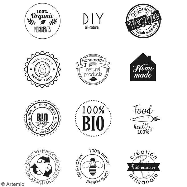 Grosses soldes ⌛ Artemio Tampon Transparent Tampons Clear Labels Green - Set De 12 Tampons 🥰 2 Grosses soldes ⌛ Artemio Tampon Transparent Tampons Clear Labels Green - Set De 12 Tampons 🥰 – Image 2