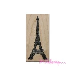 Meilleure affaire ⭐ MlleScrap Tampon Bois Tour Eiffel 🔔