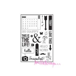 Remise 🌟 Tampon Transparent Tampons Transparents - Calendar - Kaisercraft - 24 Pièces 🥰