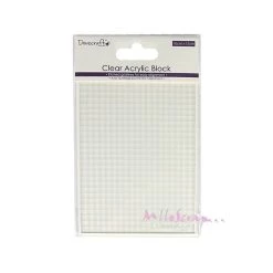Le moins cher 👏 Bloc Acrylique Pour Tampon Transparent - Dovecraft - 10 X 15 Cm 👍